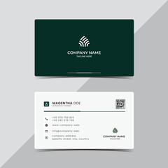 professional modern green business card 