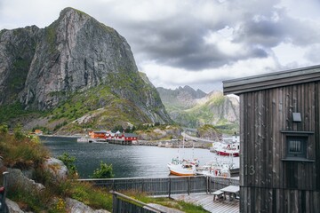 The town of Reine in the Lofoten Islands in Norway