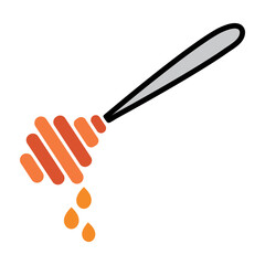 Autumn, honey, nectar, spoon, wand icon