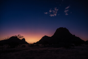 Spitzkoppe mountain in sunrise, Namibia, Africa