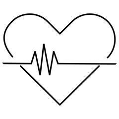 illustration of a human heart rate icon belonging to the medical category