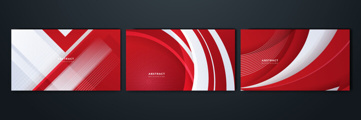 Modern red and white abstract background