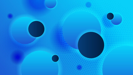 Modern gradient dynamic blue lines shapes abstract background