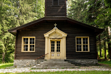 Wooden orthodox church in Rila mountain, Bulgaria