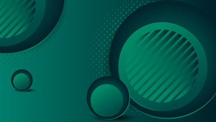 Modern dark green abstract geometric background wallpaper design. Design for poster, template on web, backdrop, banner, brochure, website, flyer, landing page, presentation, certificate, and webinar