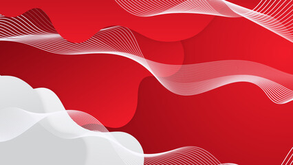Abstract red and white geometric gradient background
