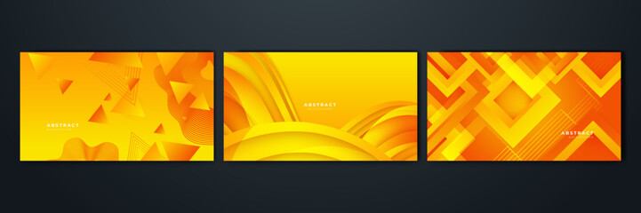 Modern orange and yellow gradient abstract background. Design for poster, template on web, backdrop, banner, brochure, website, flyer, landing page, presentation, certificate, and webinar