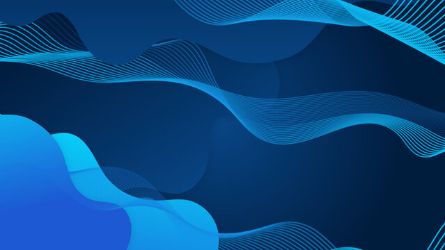 Modern blue gradient abstract background design. Design for poster, template on web, backdrop, banner, brochure, website, flyer, landing page, presentation, certificate, and webinar © Salman