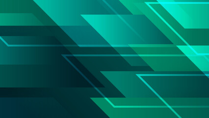 Obraz premium Modern dark green abstract geometric background wallpaper design. Design for poster, template on web, backdrop, banner, brochure, website, flyer, landing page, presentation, certificate, and webinar