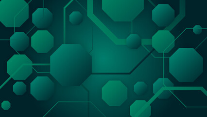 Modern dark green abstract geometric background wallpaper design. Design for poster, template on web, backdrop, banner, brochure, website, flyer, landing page, presentation, certificate, and webinar