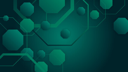 Modern dark green abstract geometric background wallpaper design. Design for poster, template on web, backdrop, banner, brochure, website, flyer, landing page, presentation, certificate, and webinar