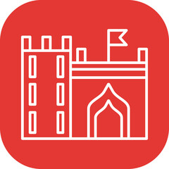 Castle with Flag Icon