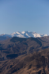 Beautiful view of the mountains. Travel in russia republic of dagestan. caucasian Mountain ayl old town. Motivation for hiking in autumn. new experience inspiration. Spirit of adventure. 