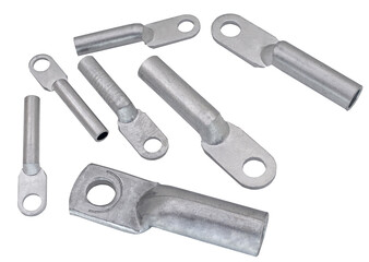 electrical wires connector round head isolated on white