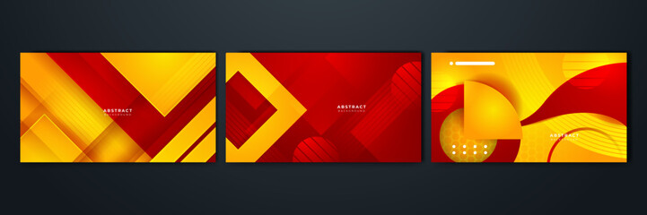 Abstract red and yellow background. Design for poster, template on web, backdrop, banner, brochure, website, flyer, landing page, presentation, certificate, and webinar