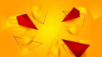 Abstract red and yellow background. Design for poster, template on web, backdrop, banner, brochure, website, flyer, landing page, presentation, certificate, and webinar