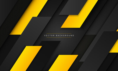 abstract black and yelow gradient overlap geometric background