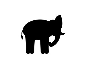 Elephant silhouette icon illustration  template for many purpose. Isolated on white background
