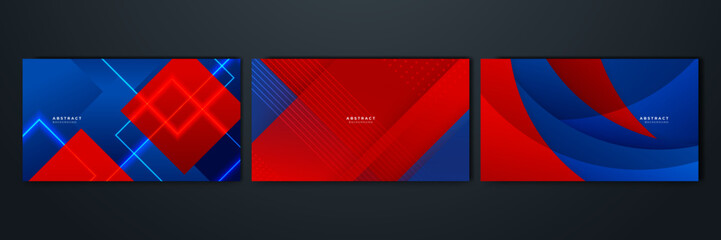 Abstract blue and red background