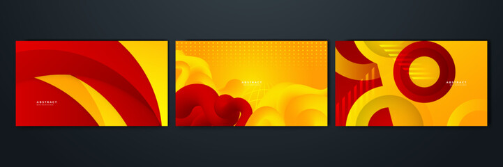 Abstract red and yellow background. Design for poster, template on web, backdrop, banner, brochure, website, flyer, landing page, presentation, certificate, and webinar