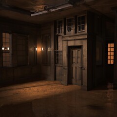 Dark Scary Room in Manor House
