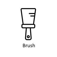 Brush vector Outline Icon Design illustration on White background. EPS 10 File 