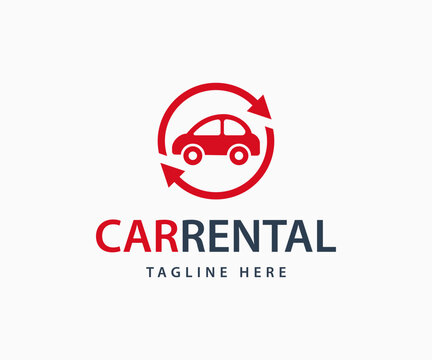 Car Rental Logo Template. Ridesharing Logo