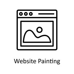 Website Painting vector Outline Icon Design illustration on White background. EPS 10 File 