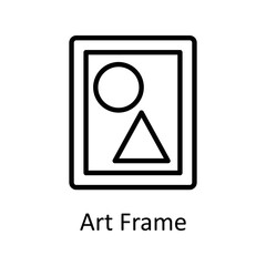 Art Frame vector Outline Icon Design illustration on White background. EPS 10 File 