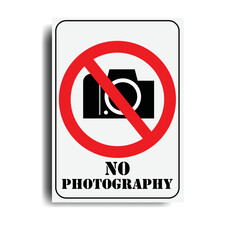 This is a vector illustration of a design for a picture sticker that is not allowed to take pictures