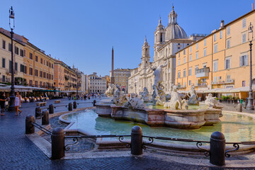Fontana di Nettuno (fountain of Neptune ). Piazza Navona, Rome