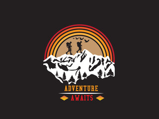 Adventure Awaits Awesome Camping T-Shirt Design