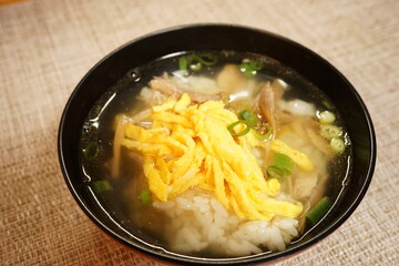 Japanese Food, Keihan, Dish of Seasoned Chicken with Rice, Famouse in Amami-oshima, Kagoshima,  - 日本料理 鹿児島 奄美大島 鶏飯 だし茶漬け