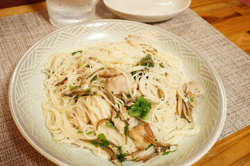 Somen Noodle Champuru, Japanese Food, Famous Okinawa Local Food - 日本料理 沖縄料理 そうめんチャンプルー