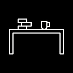 Unique Study Desk Vector Icon