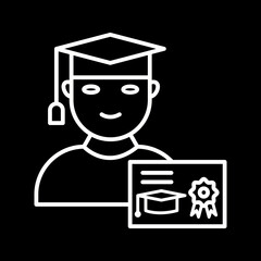 Unique Receiving Degree Vector Icon