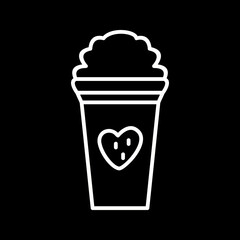 Unique Strawberry Milkshake Vector Icon