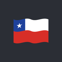 Flag of Chile vector design. Chilean national symbol.