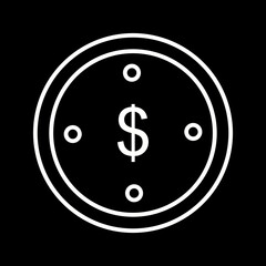 Dollar Coin Vector Icon
