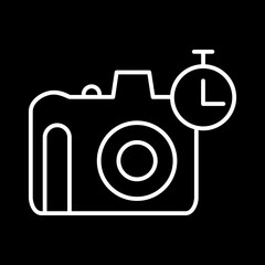 Unique Timer on Camera Vector Icon