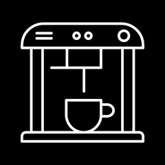 Unique Coffee Machine Vector Icon