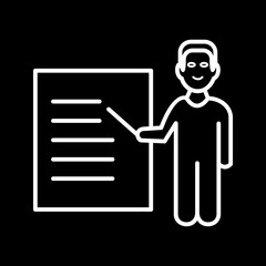 Unique Male Presenter Vector Icon