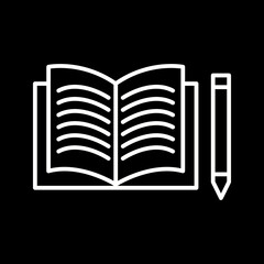 Unique Pencil and Book Vector Icon