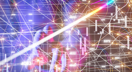 stock market graph business digital