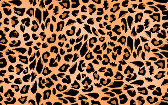Leopard skin in vector pattern