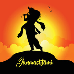 indian dahi handi festival of happy shree krishna janmashtami. vector illustration design