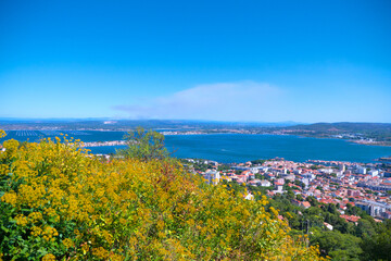 Smoke in the distance from Sète/Fumée au loin depuis Sète