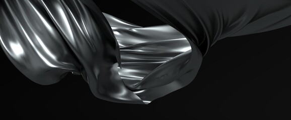 Abstract 3d rendering of triangulated surface. Contemporary background. Futuristic polygonal