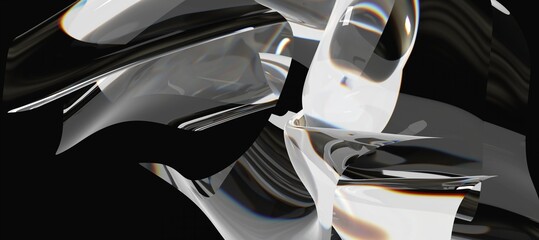 Abstract 3d render, futuristic background design, modern illustration