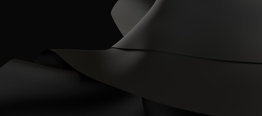 Abstract wave isolated on black background. 3d 3d illustration.